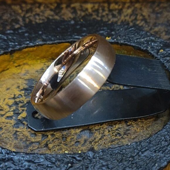 Women's Rose Gold Wedding Ring - Girls Rose Gold Wedding Ring – Pinky Ring - Picture 6 of 8